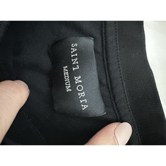 Saint Morta M Men Pullover Crewneck T-shirt Short Sleeve Cotton Jersey HOLE 6-4k - Picture 5 of 10